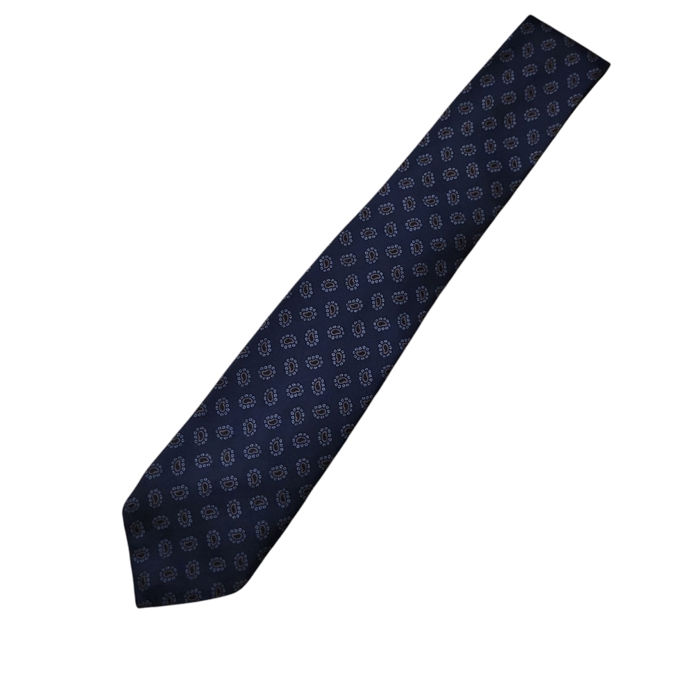 Vintage John Comfort London, Englad Silk Paisley Blue Tie